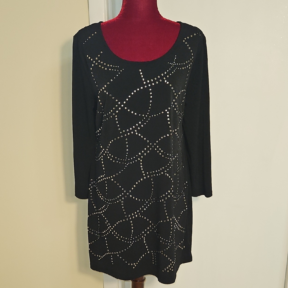Tunic Top with Gold Studded Design Size Large